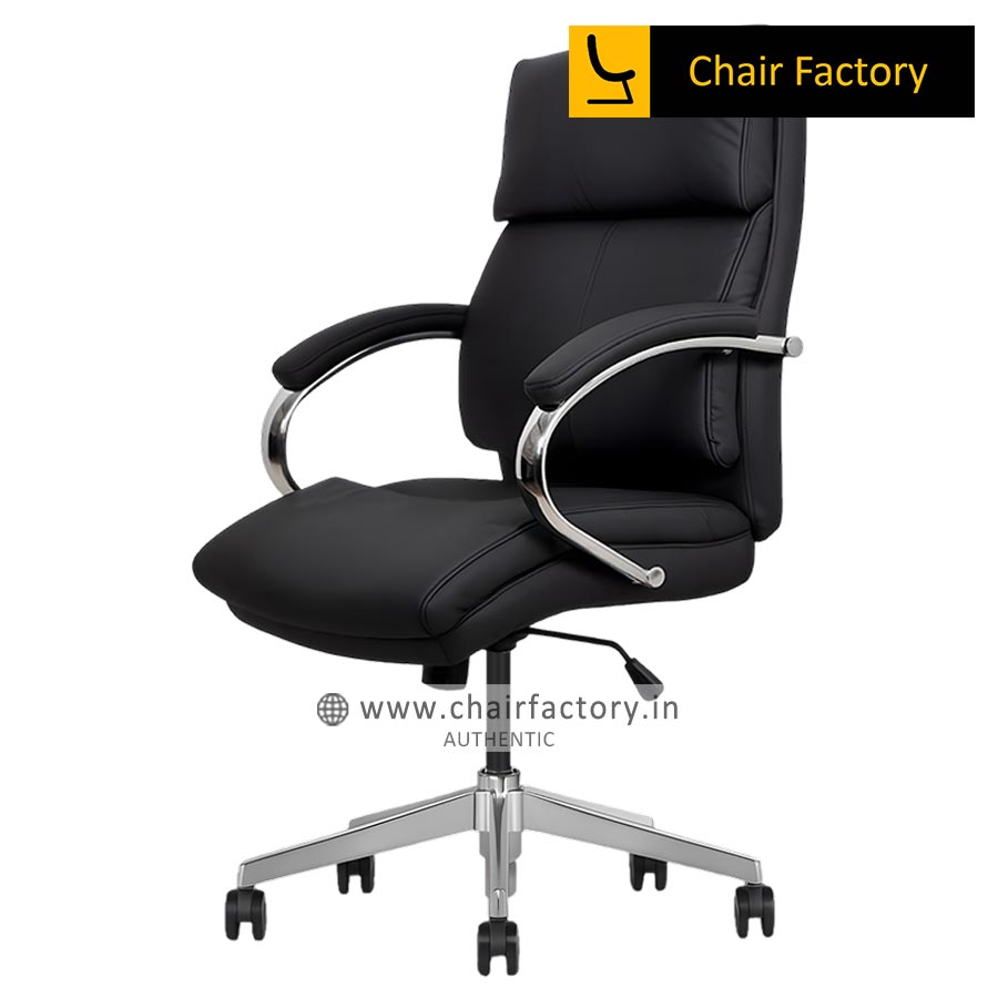 ZANDER MID BACK BLACK FAUX LEATHER CHAIRS